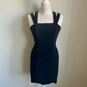 Niteline by Dana Roufogali Vintage Black Cocktail Dress with Beaded Straps